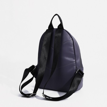 A backpack with a zipper, Medvedkovo, external pocket, purple color-2