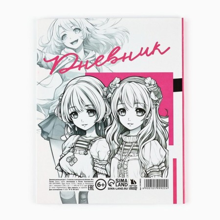 School diary for grade 1-11, in an integrated cover, 40 liters. "Anime. Girl"-4