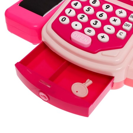 Cashier "Cool shop" with a scanner, basket and accessories-5