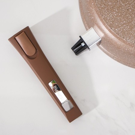 Granite Brown pan, d = 26 cm, anti -stick coating, removable handle, mix color-4
