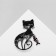 Multiple "cat" with movable fish, colored in black metal