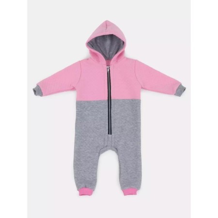 Combineson children's insulated tops "Capitane", height 74 cm, gray/pink color-4