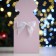 Gift box "Christmas tree" (12*12*42) tree, MDF 6 mm, painted, decorated, pink pastel-white