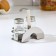 A set of glass spices on a stand, 4 items: a solo, a lobby, a napkin, a tank capacity