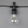 Girlyanda "Bels Light" 5 m with nozzles "bulbs", IP44, UMS, dark thread, 10 LED, glow warm white, 220 V