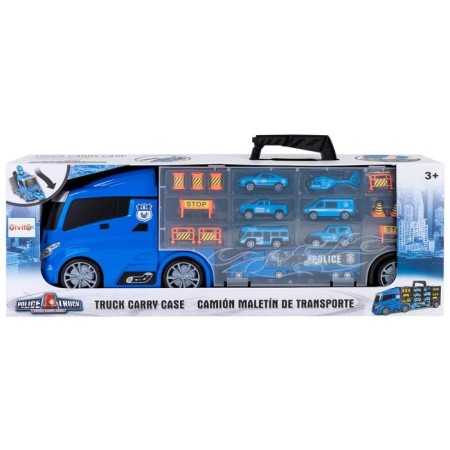 Auto -Vorot Case Givito "Police Plot", with cars, with a tunnel, blue color, 59 cm-8