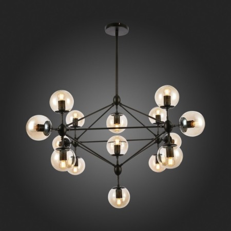 Ceiling EVOLUCE lamp. Sle154903-15. Lacotta. 15x40 watts, E27, 120x120x130 cm, black color-7