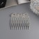 Hair crest "Medea", set 2 pcs., Loops, 5 × 4 cm, silver