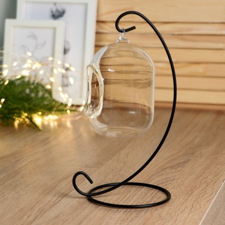 Florarium "cylinder" 12x8 cm on suspension (23 cm)-1