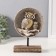 Polystone souvenir "Two gold owls on a branch" 5x12x20 cm
