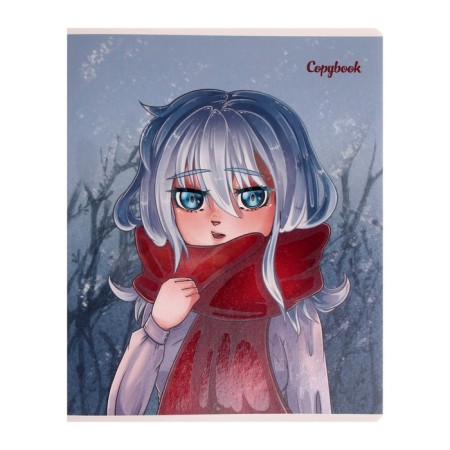 Notebook 48 sheets, in a cage, "anime", cover coated cardboard, twin-lame, Uf-psy 5v mix-7