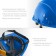Helmet protective bison Fort 11094-3_z01, fasteners for headphones and shields, blue