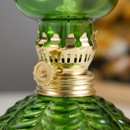 Kerosene lamp decorative "Gene" Green 8x8x18 cm Risalux-3