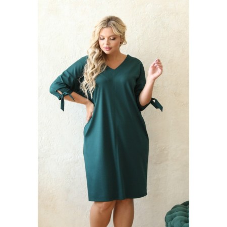 Women's dress, size 48, green color-13