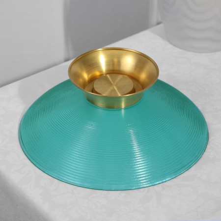 Serving dish "Fusion" on a metal leg, 24.5 x 24.5 x 9 cm-8