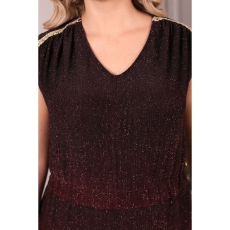 Female suit, size 58, burgundy color-2