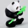Miniature puppet "Panda with bamboo"