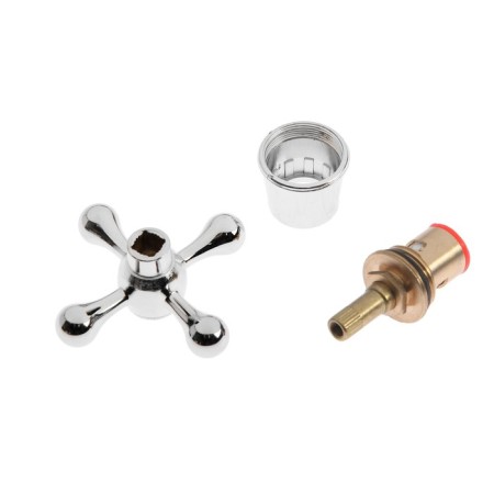 Ручка для смесителя ZEIN Z001K, с кран-буксой 1/2", цинк, цвет хром-1