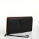 Male purse-clate on a zipper, black color