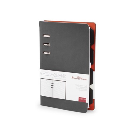 Deliciper of Leduced A5, 120 sheets on Firenze rings, artificial leather cover, block 70g/m2, gray block