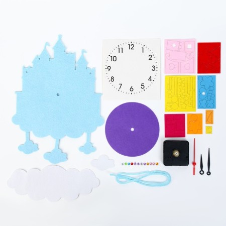 Children's wall clock DIY "Princess Castle" do it yourself, a smooth move, 22 x 29 cm-1