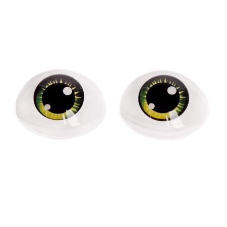 Eyes, set 4 pcs., Size 1 pc: 19.3 × 26 mm, green color