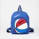 Baby backpack on lightning, 3 outer pockets, blue color