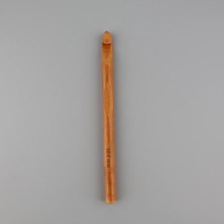 Knitting hook, bamboo, d = 10 mm, 15 cm-1