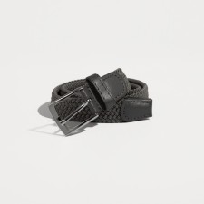 Belt, gum braid, buckle metal, width - 2.5 cm, color gray color