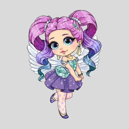 Thermalrotransfer with sparkles "Fairy Flower", 12.8 × 18.6 cm-1
