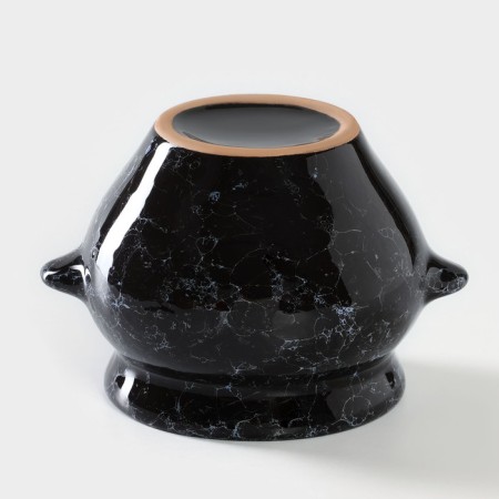 Ceramic baking pot with veil handles, 500 ml, D = 10 cm-4