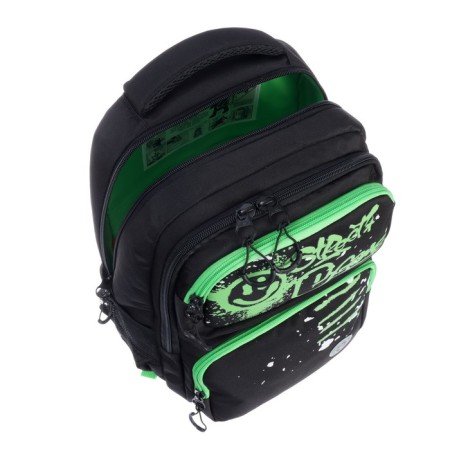 School backpack, 39 x 28 x 20 cm, Grizzly, ergonomic back, laptop department, black-15