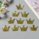 Decor for the creativity of the felt shine "Crown" gold 2.8x4 cm
