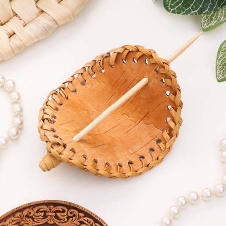 The hairpin "roses", birch bark-1