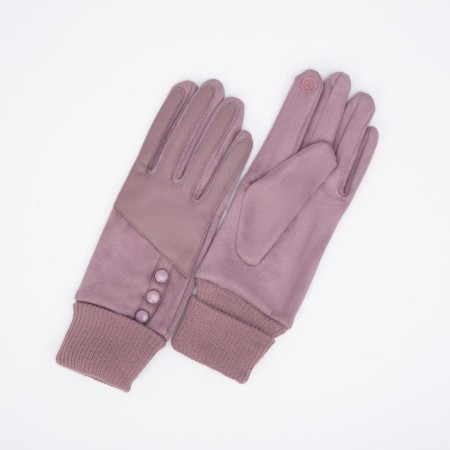 Gloves are female, dimensionless, without insulation, lilac color