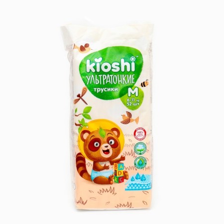 Kioshi diapers, ultra-thin, m 6-11 kg, 52 pcs-1