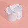 Organizer for storing cotton sticks and disks, 2 sections, 9.5 × 6 × 6 cm, white color