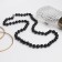 Beads ball No. 8 through the node "Agate Black", 60 cm