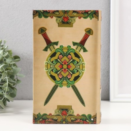 Safe Brush Tree to the leatherette "Russian heroes" 3d embossing 21x13x5 cm-5