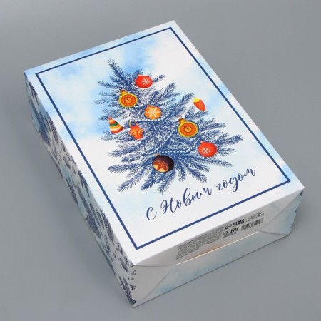 Folding box "New Year tree", 16 x 23 x 7.5 cm, New Year-1