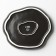 Ceramic black plate "Black marble", 17 cm, black color
