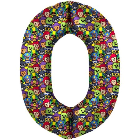 Foil ball 34 "Number 0" Brawl Stars, 1 pc.