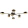 LED LED GerHort G61420/6BRS+MBK MBK+BRS, 6XLED, 26x80x80 cm, bronze color
