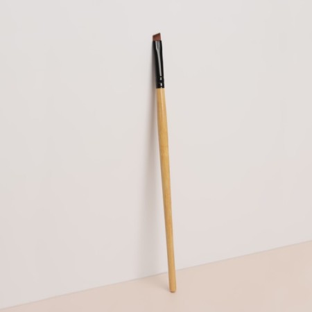 Makeup brush, beveled, 18 (± 1) cm, beige color-1