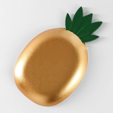 Fruit dish "Golden Pineapple", 30 × 19 × 2.5 cm, gold color-3