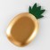 Fruit dish "Golden Pineapple", 30 × 19 × 2.5 cm, gold color
