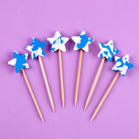 Skewers "Stars", 6 pcs., Mix color-2