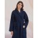 Unisex bathrobe Pamira, size l, blue color