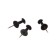 Power buttons Globus, 50 pcs., Black