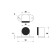 Door stop U104CP, D = 25 mm, h = 30 mm, chromium color